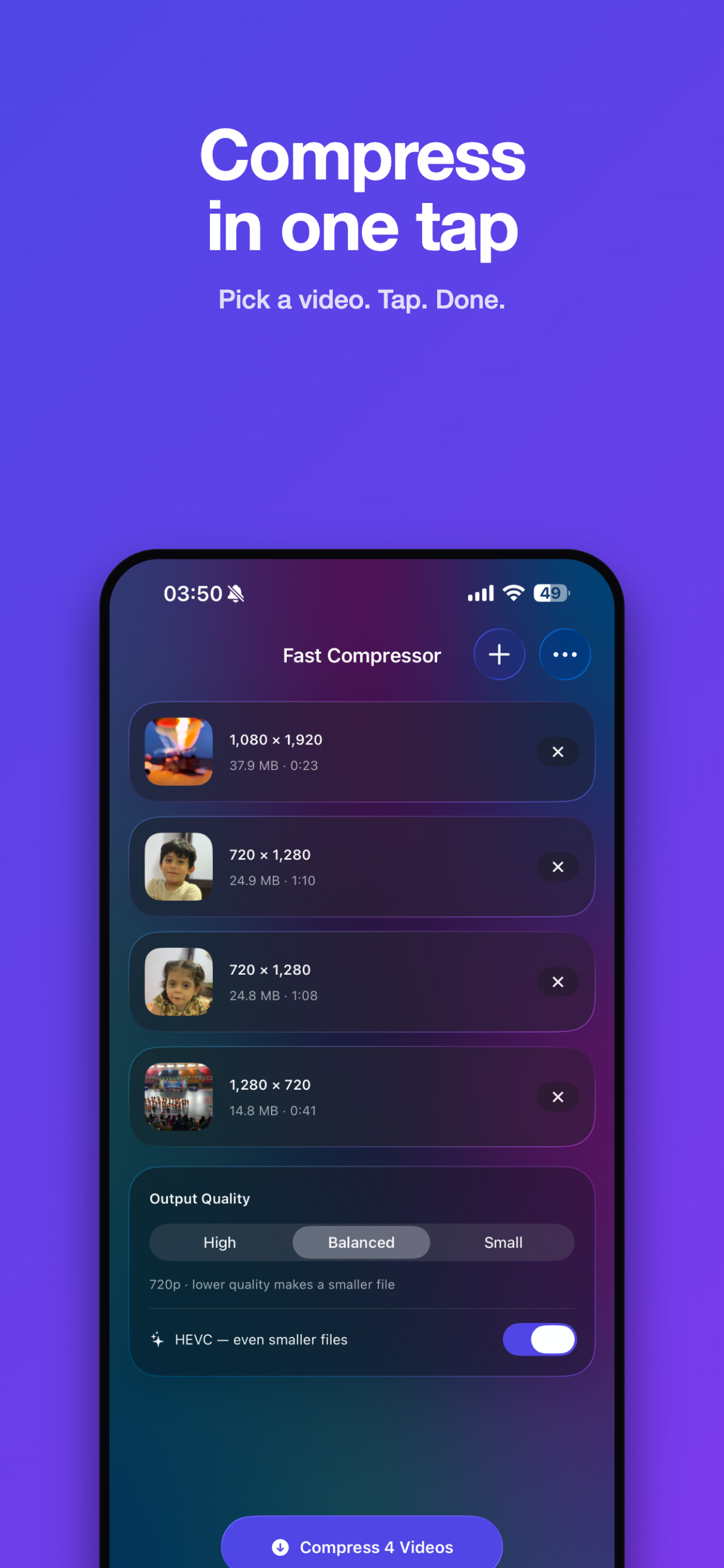 Fast Compressor : Shrink video screenshot 4