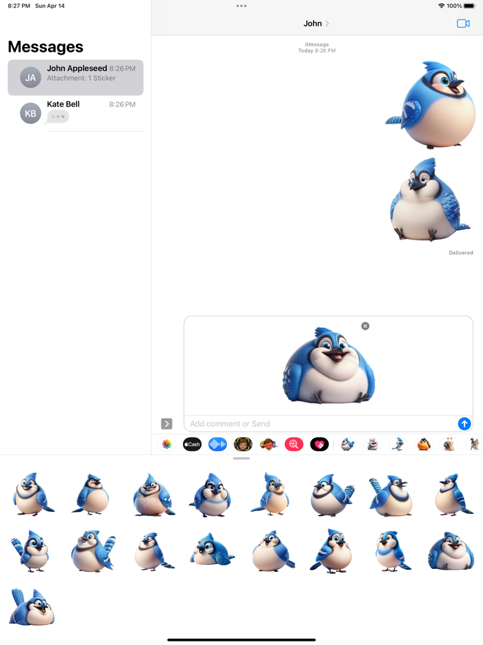 Fat Blue Jay Stickers