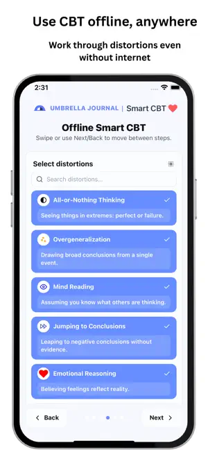Umbrella Journal : Smart CBT screenshot 2
