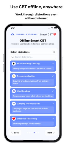Umbrella Journal : Smart CBT Screenshot 2 of 5