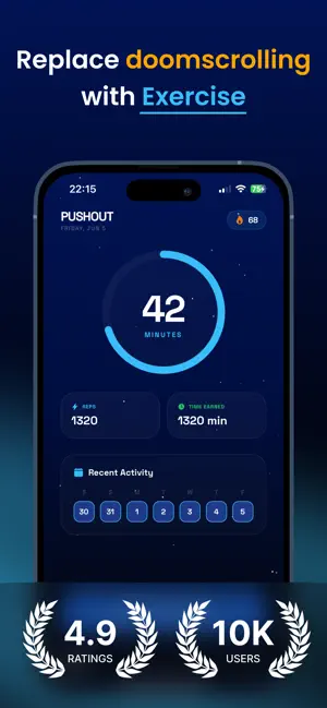 Pushout: Blocker & Exercise screenshot 1