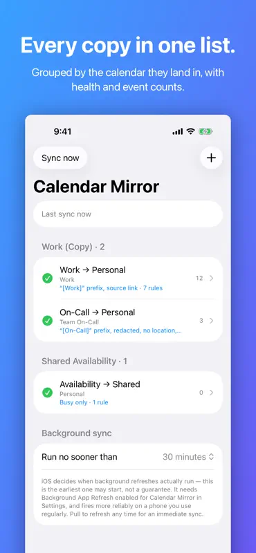 Calendar Mirror screenshot 2 of 10