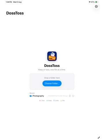 DossToss iPad screenshot