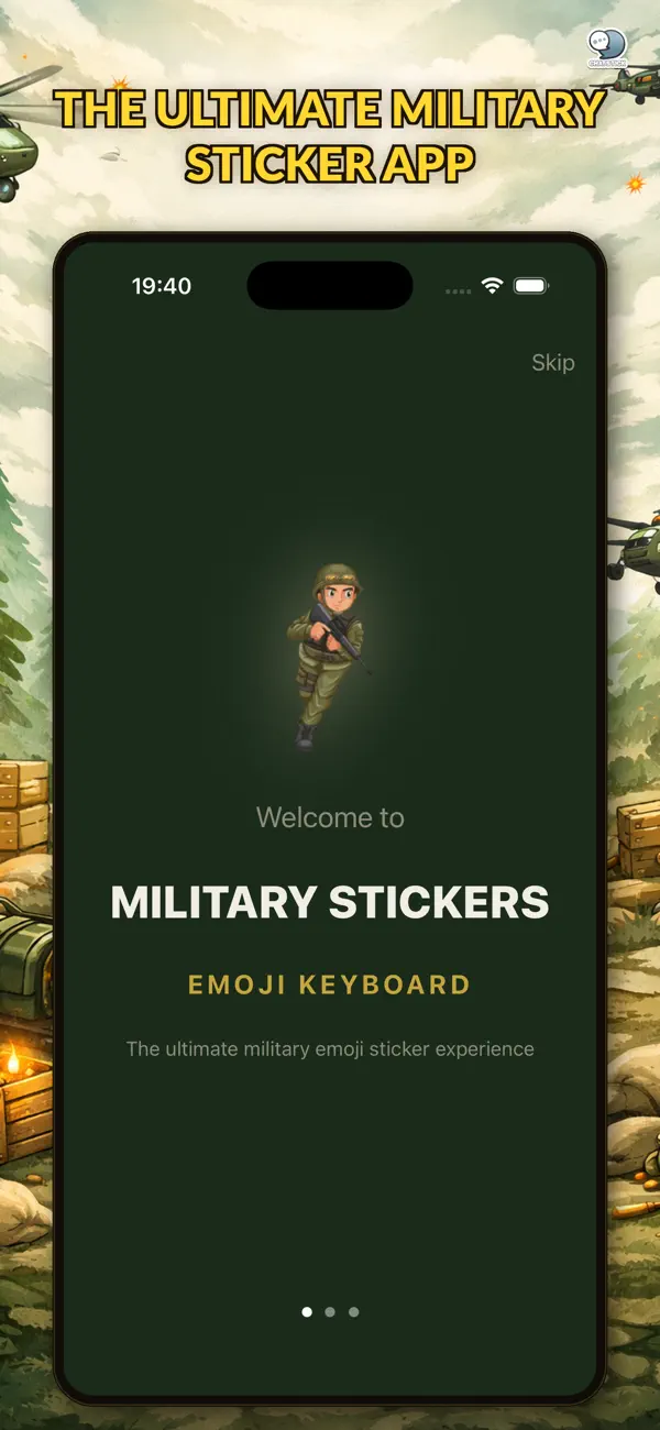 Screenshot #1 pour Military Stickers by ChatStick