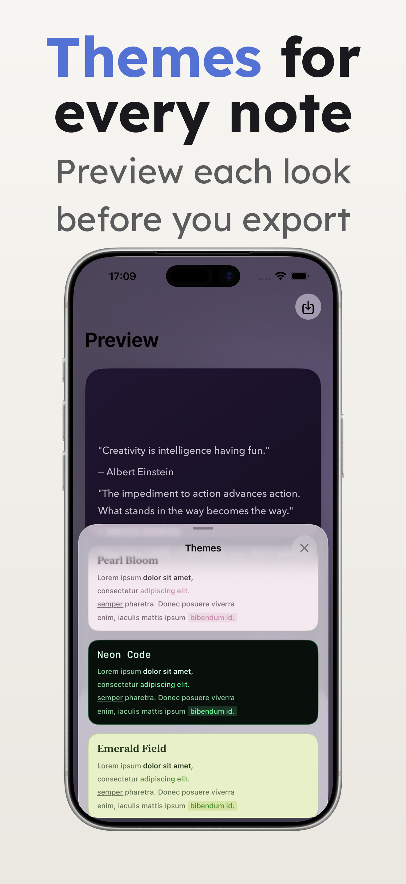 WholeNote: Export Notes screenshot 4