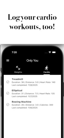 Only You Workout Tracker Screenshot 5 of 5