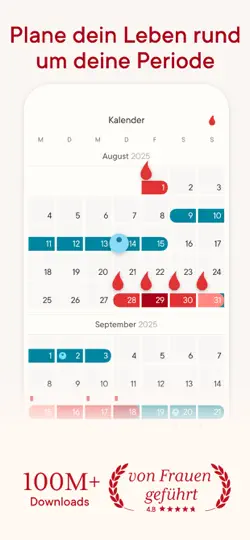 Screenshot von Clue Perioden Kalender auf dem iPhone 2