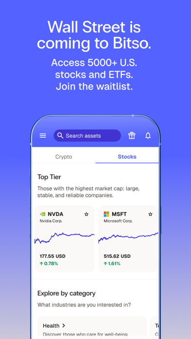 Bitso: Save and invest easily iPhone screenshot 4 - Finance app
