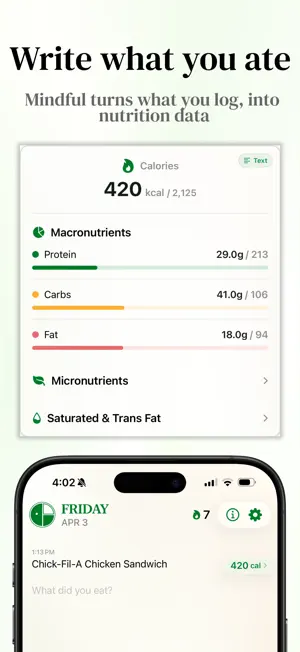 Mindful Food Journal screenshot 2