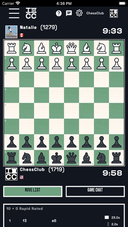 Chess at ICC, play & learn