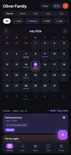 Captura de pantalla de OwlCal en iPhone 2