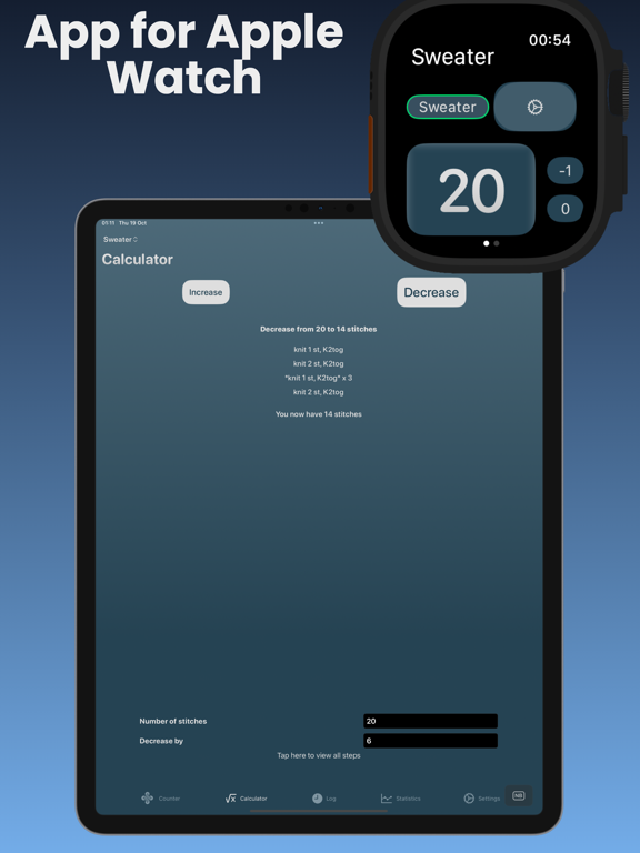 Strikketeller iPad screenshot 2 - Utilities app