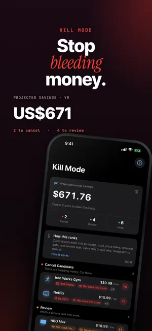 Zuko: Subscription Reminder screenshot 2