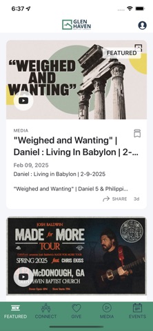 Glen Haven Baptist Church screenshot