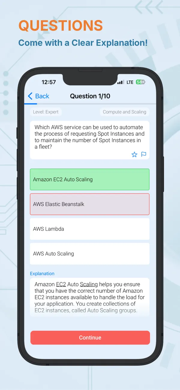 Screenshot #3 pour AWS Knowledge Test