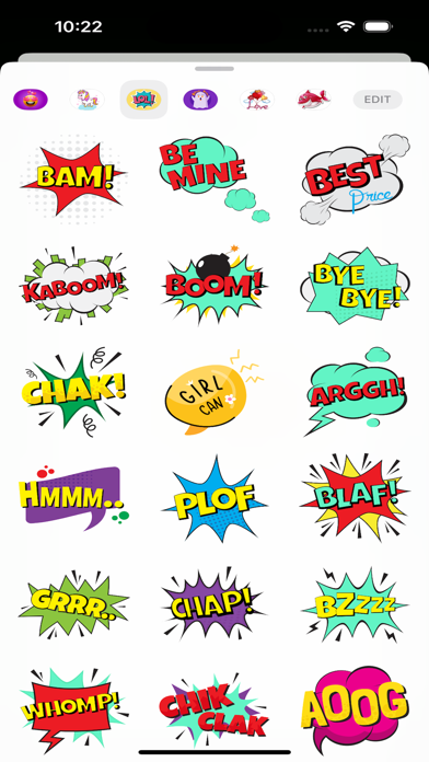 Screenshot #1 pour Comics Color Bubble Stickers