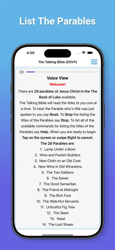 Talking Bible for The Blind screenshot 5 of 7