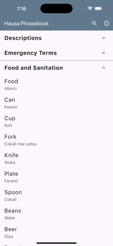 Hausa Phrasebook Screenshot 4 of 10