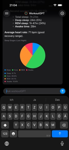 WorkoutGPT - AI Health Harness iPhone screenshot