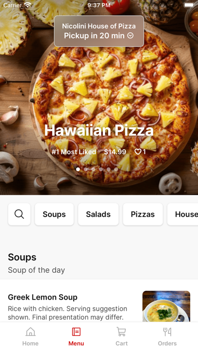 Nicolini House of Pizza iPhone screenshot 2 - Food & Drink app