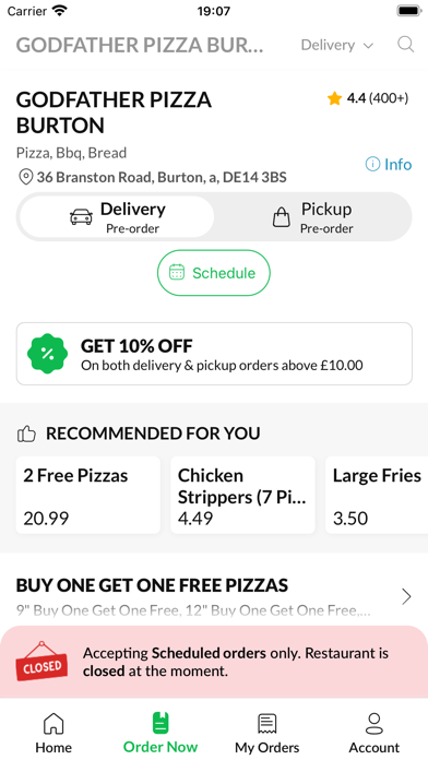 GODFATHER PIZZA BURTON Screenshot