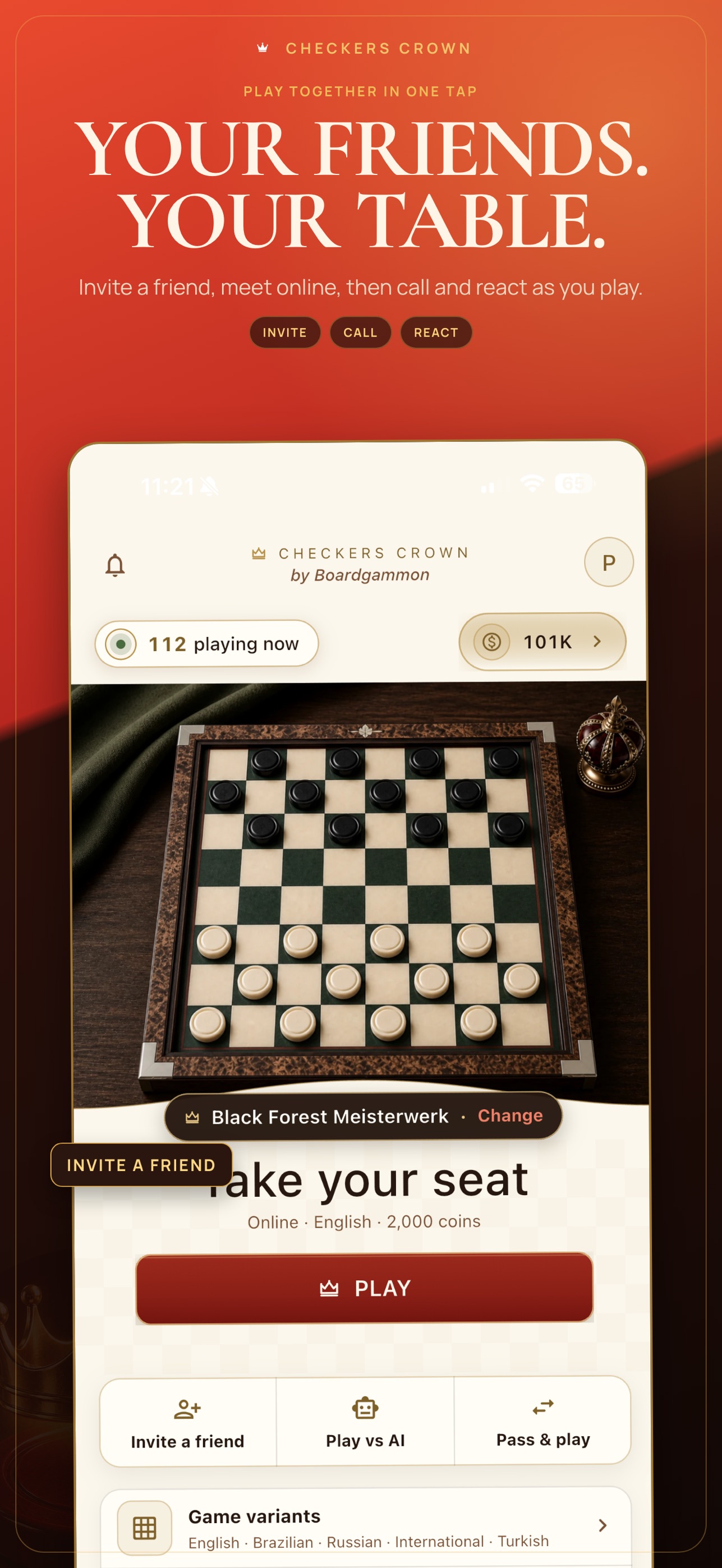 Screenshot 5 of Checkers Crown Draughts live