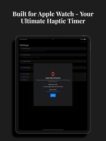 Haptic Vibration Timer iPad screenshot