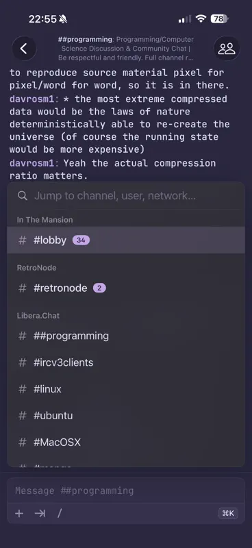 Mango IRC screenshot 4 of 10