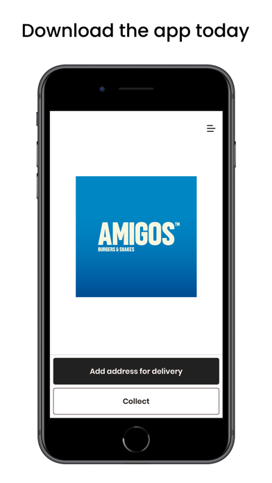 Amigos Burger & Shakes App Screenshot
