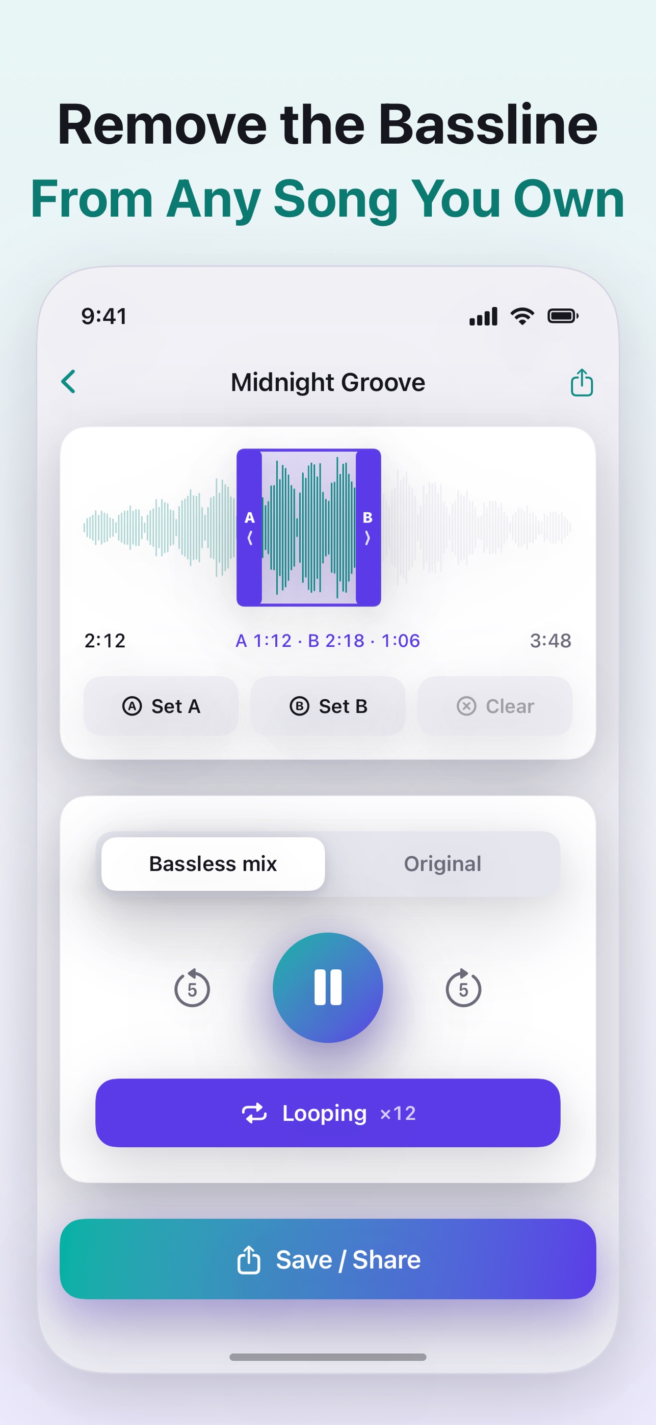 Screenshot 1 of Bass Remover: Play Along