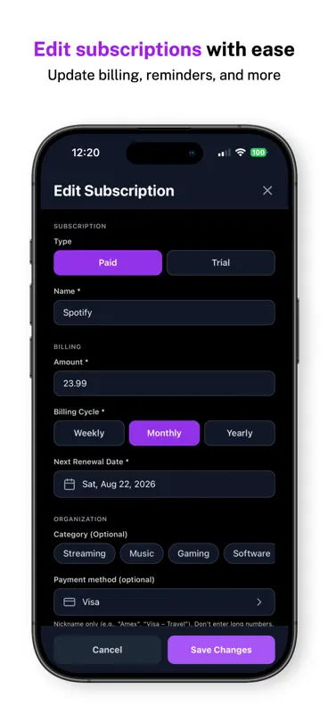 CancelCue Subscription Tracker screenshot 6 of 8