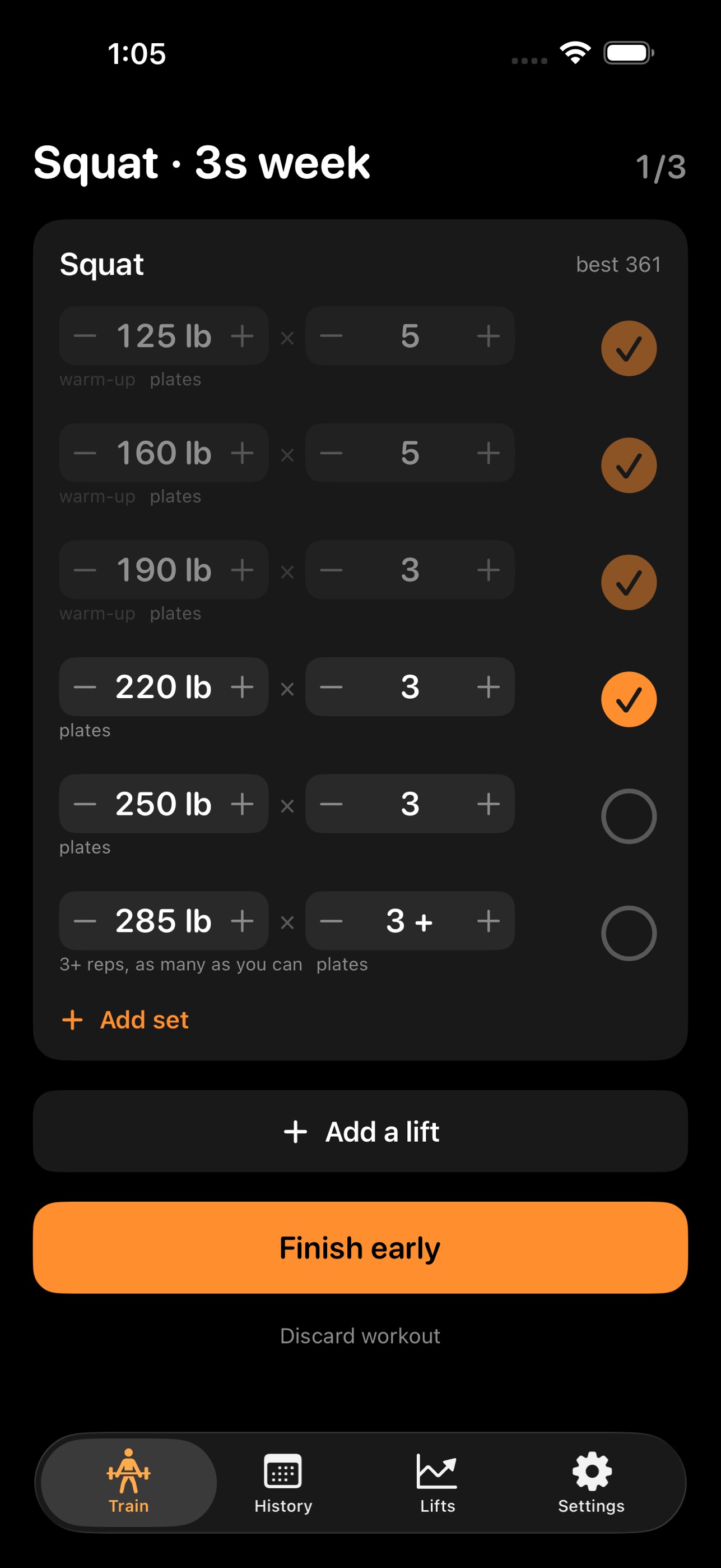 Screenshot 1 of Plateside: Strength Log