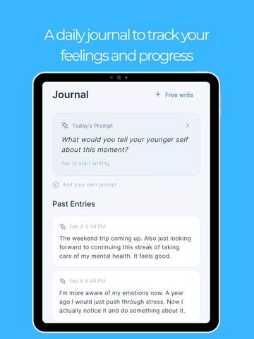 Restori Journal & Mood Tracker iPad screenshot