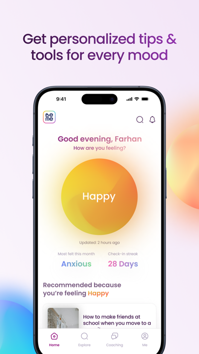 BeMe: Teen Mental Health Screenshot