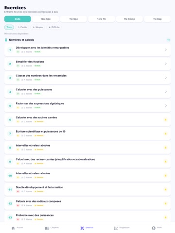 AMaths - Maths Lycée & Bac iPad screenshot