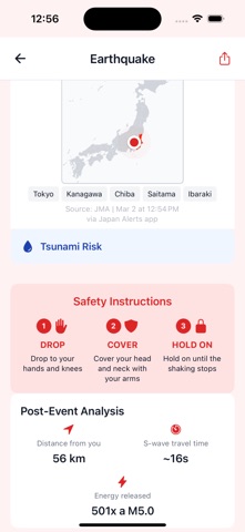 Japan Alerts iPhone screenshot