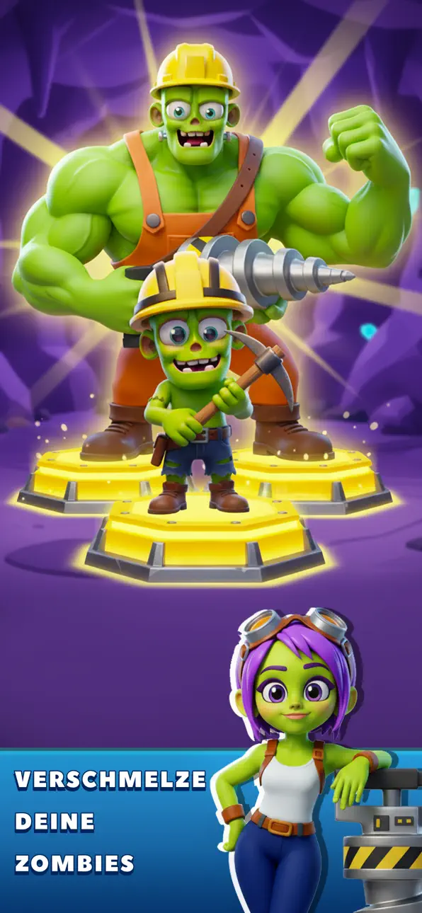 Idle Zombie Miner: Gold Tycoon iOS Mod IPA screenshot 3 - iOS game interface