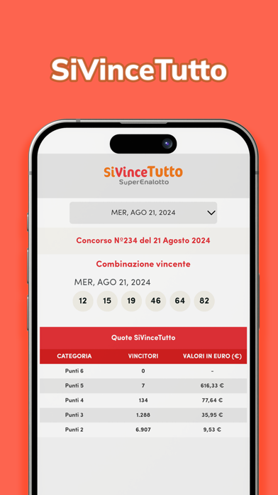 SuperEnalotto Risultati Screenshot
