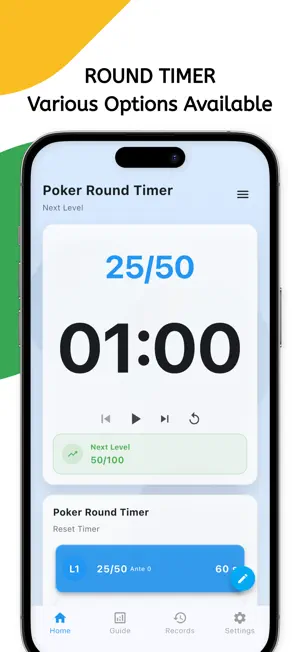 Poker Companion-Blinds & Chips screenshot 1