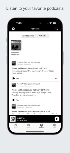 93.5 WTPA screenshot 4