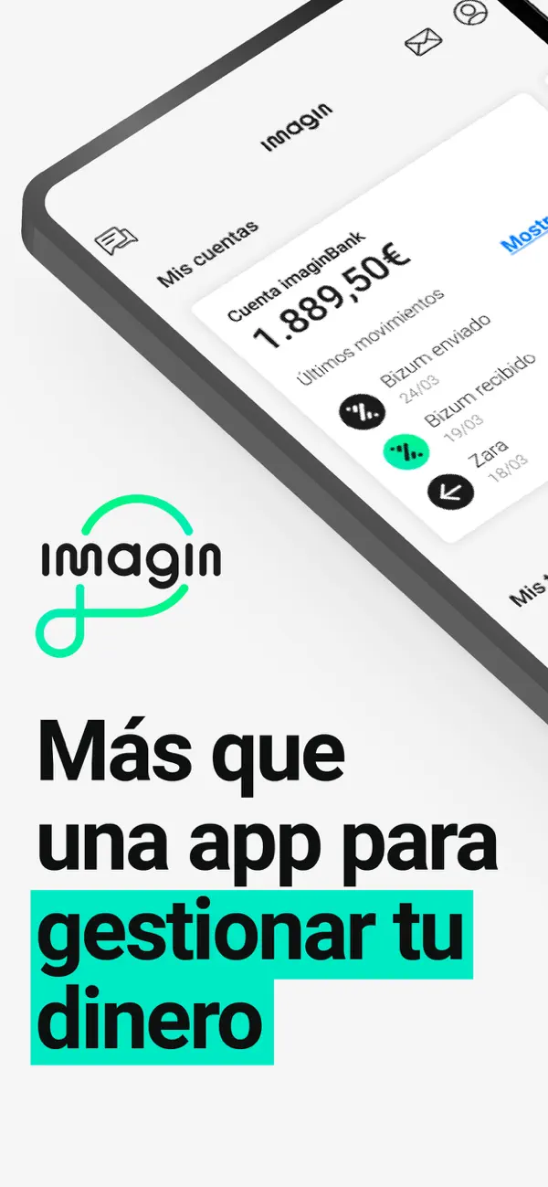 Screenshot #1 pour imagin: Banco Móvil y Finanzas