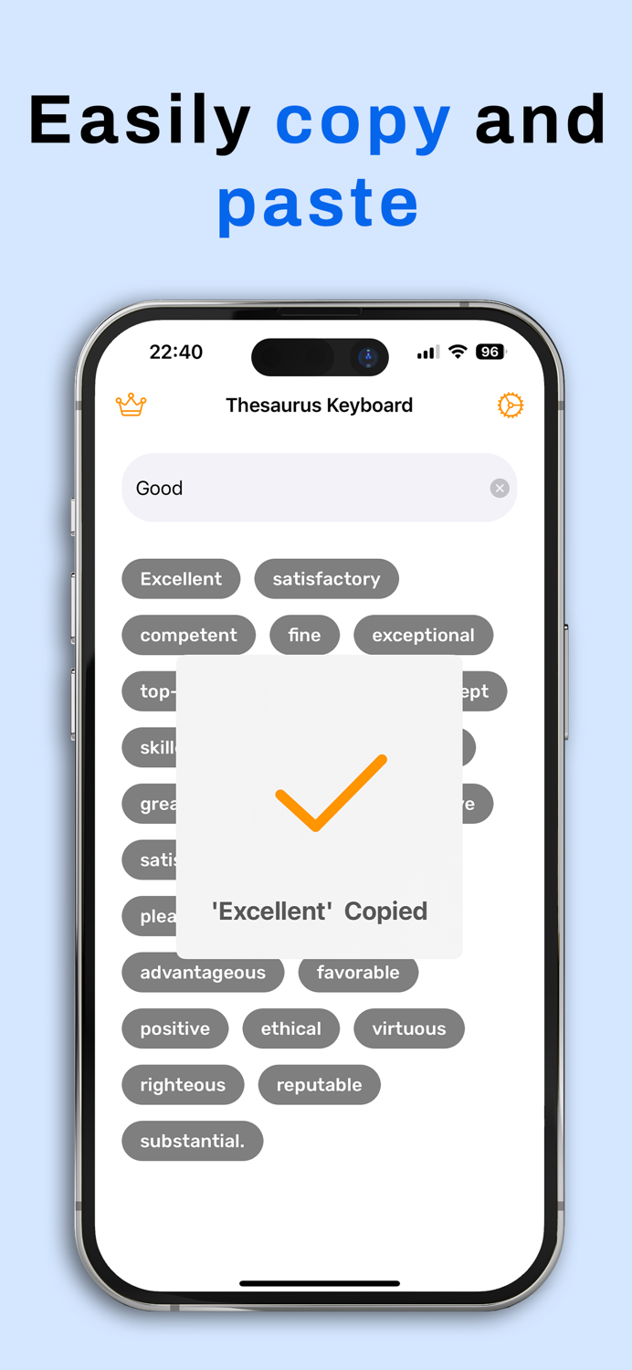 Thesaurus Synonyms AI Keyboard
