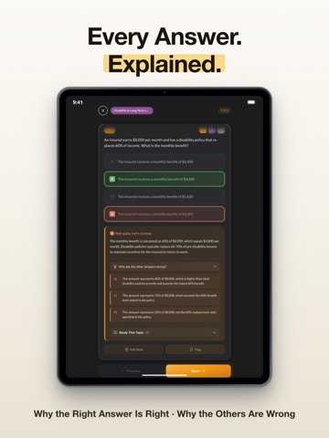 Insurance License Exam Prep iPad screenshot
