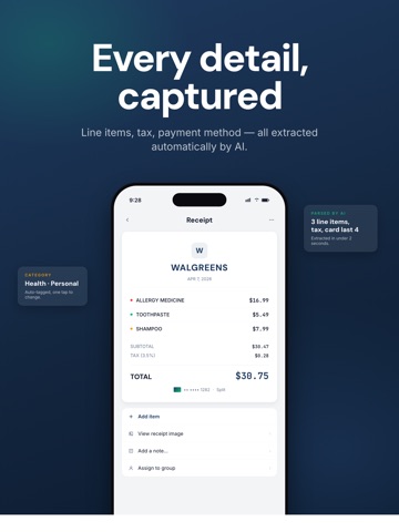 Keipt - Scan & Save Receipts iPad screenshot