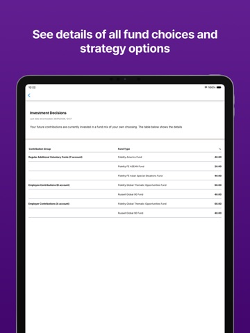 Track My Pension iPad screenshot