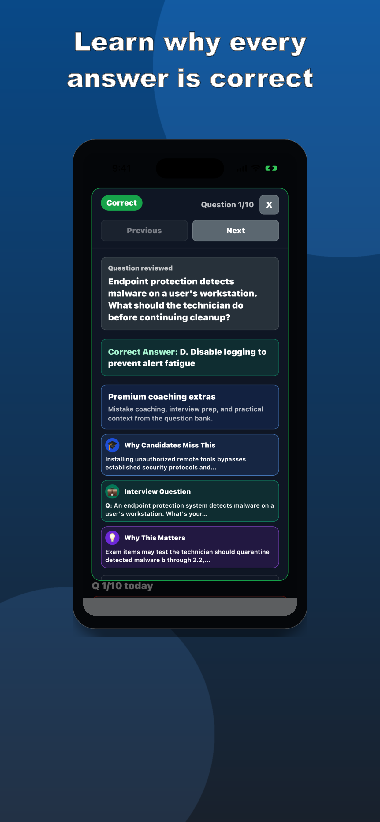 A+ Core 2 Practice Test screenshot 2