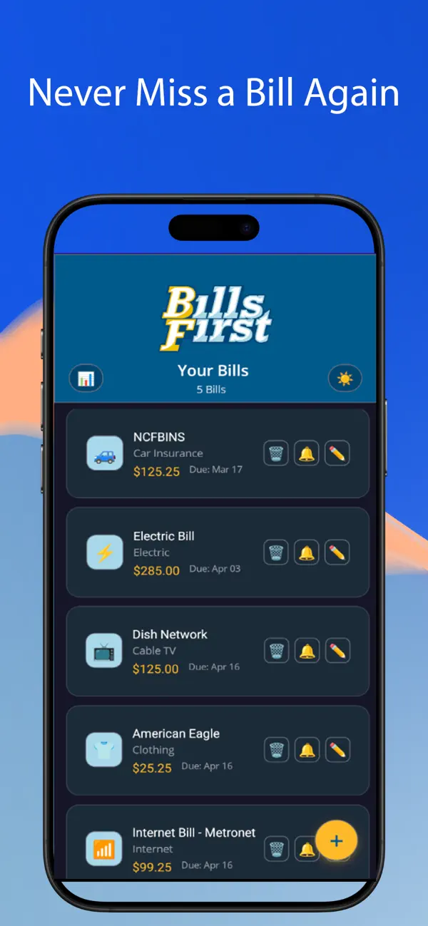 Screenshot #2 pour BillsFirst