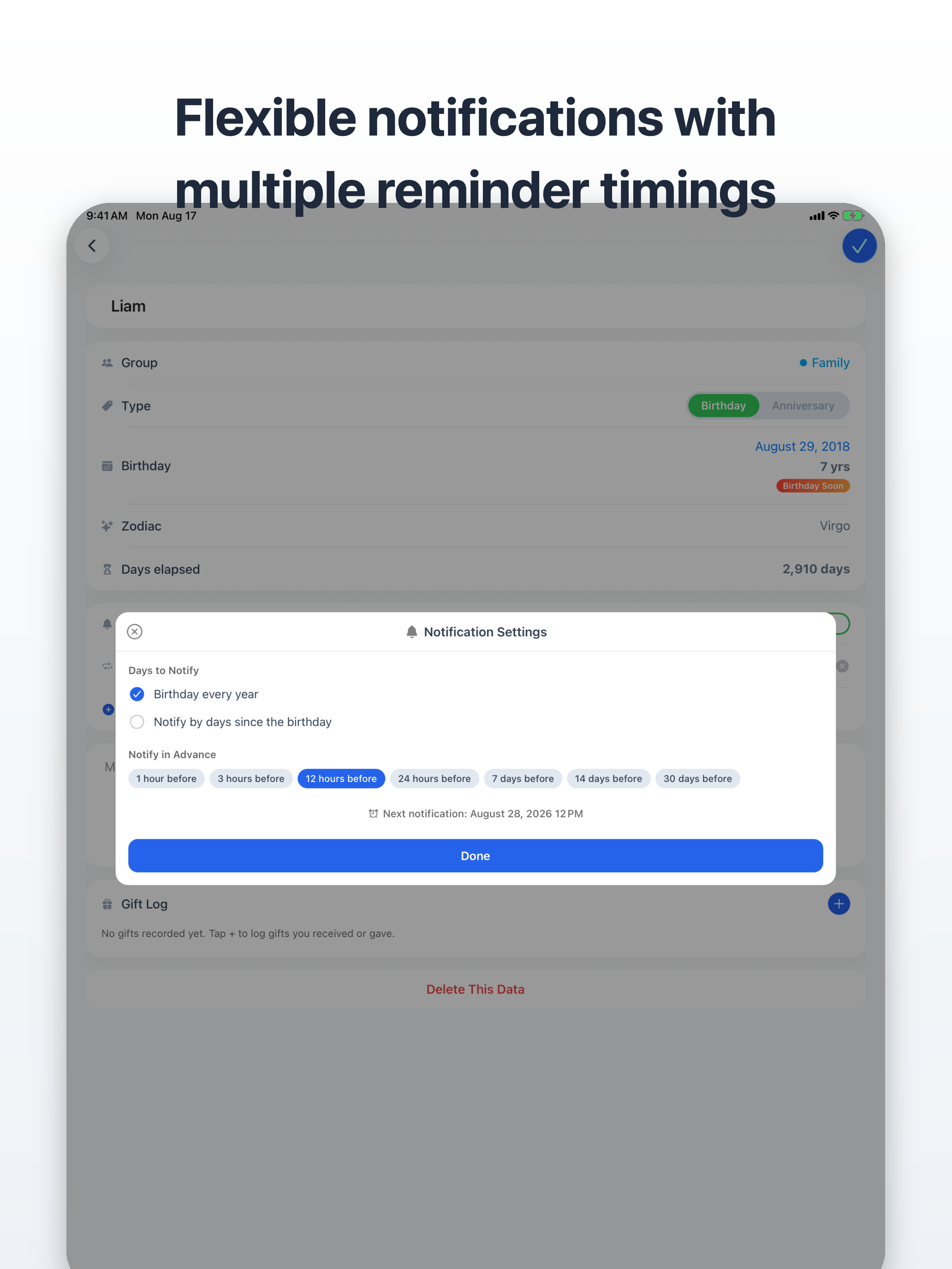 DayList - Birthday Reminder screenshot 10
