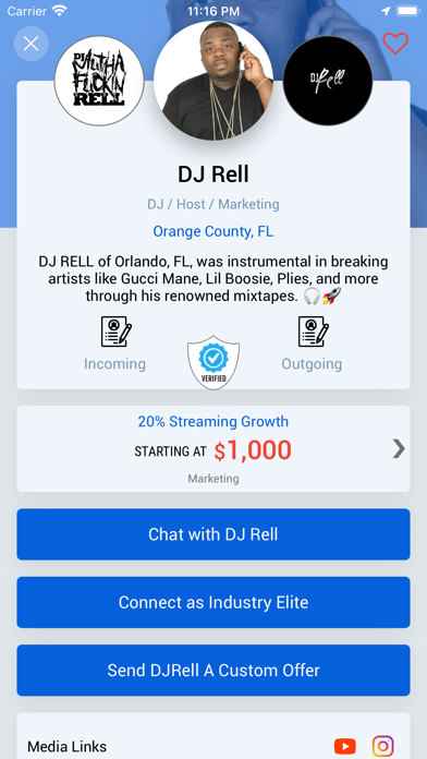 Artist Connect App Screenshot