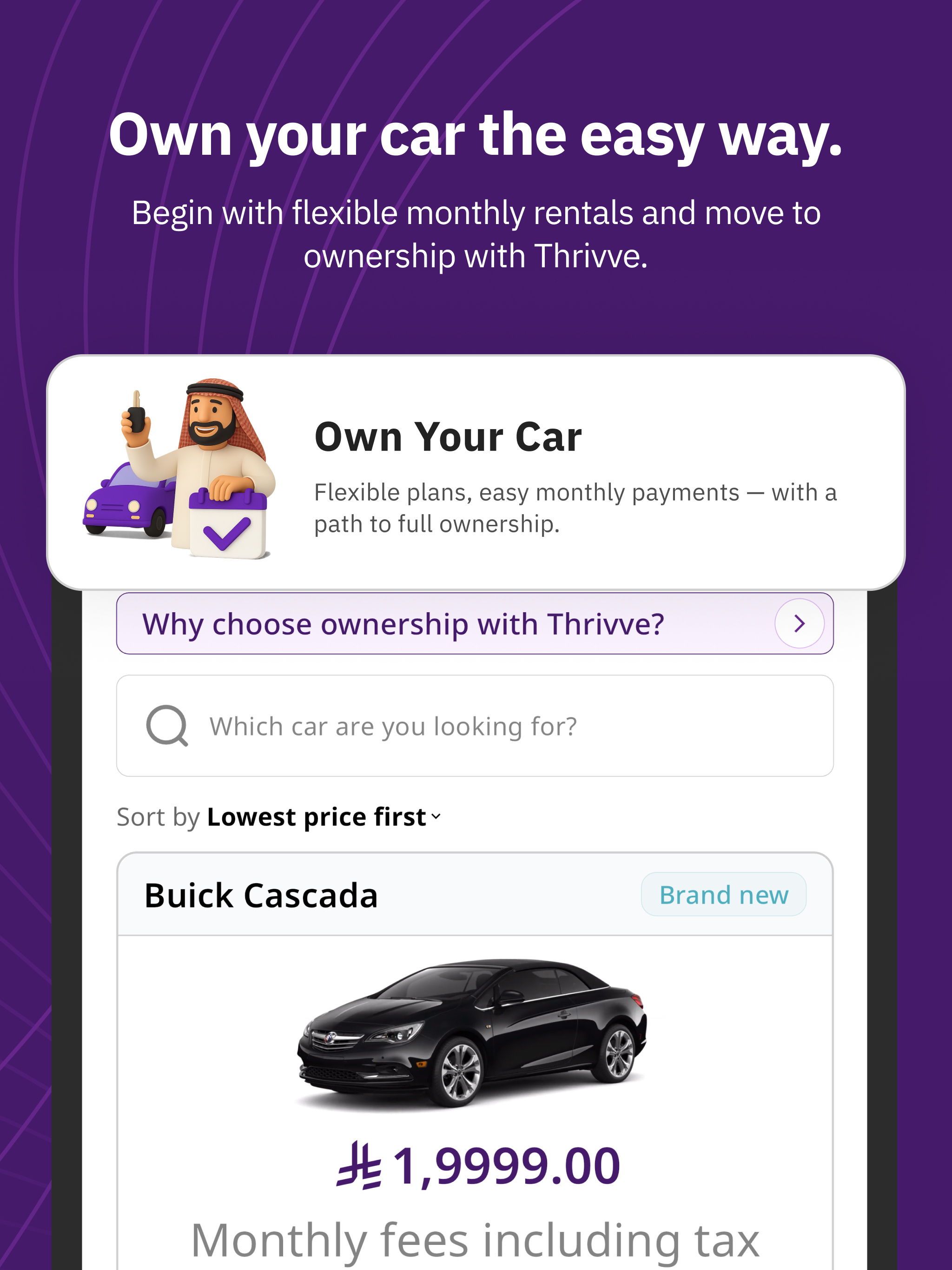 Thrivve: Own a car and earn